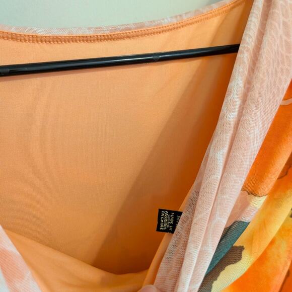 AFRM Holden One-Shoulder Dress Women's Asymmetric Neck Snake Bloom Size M - Picture 8 of 11